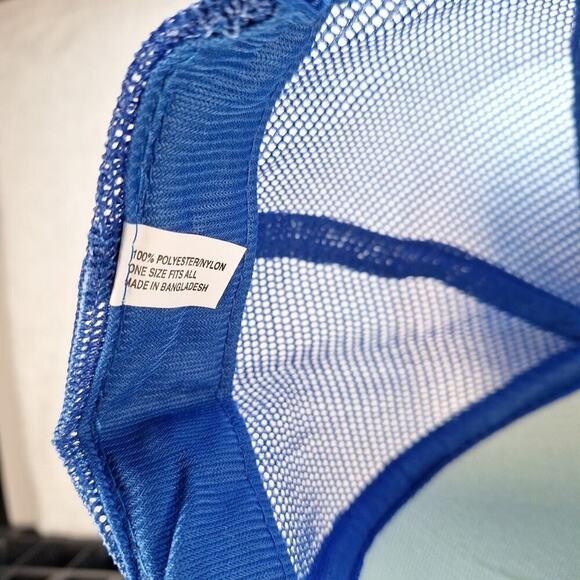 Vintage Funny Saying Trucker Hat Cap Mesh Snapback Blue "I'll Kick Your A$$" - Picture 8 of 8